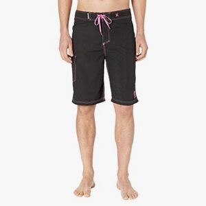 Black and Pink Men's “42” Swim Shorts